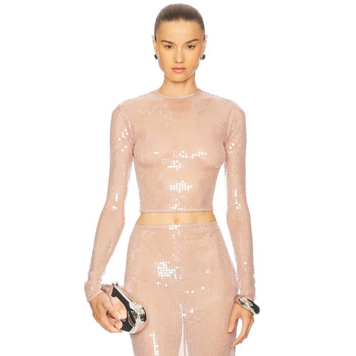 The New Arrivals By Ilkyaz Ozel 【 Catroux Top Women Rose Smoke 】 レディース Rose さくら色
