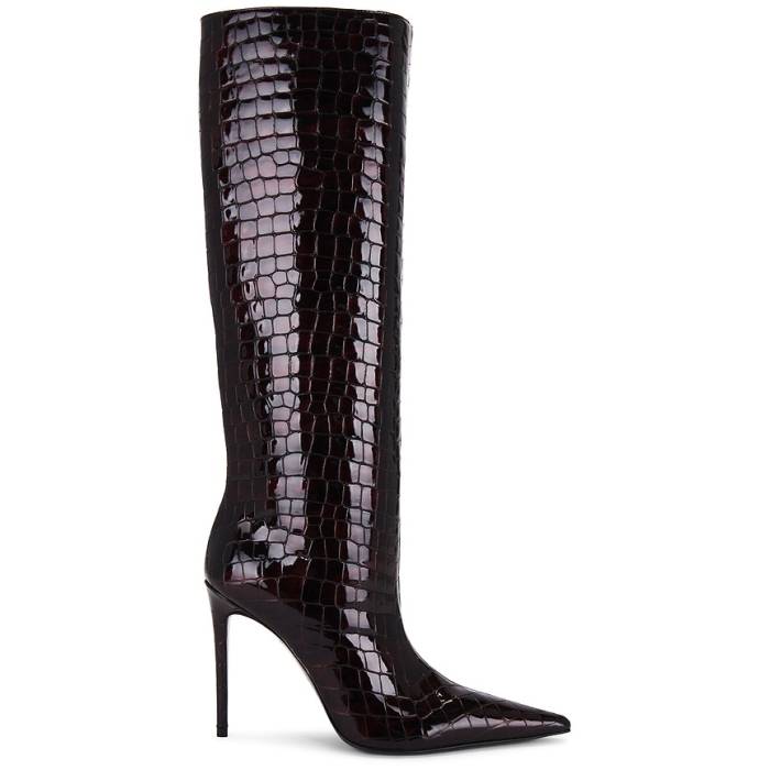 Retrofete 【 Lyra Leather Boot Women Burgundy Croco 】 なめし革 ブーツ レディース ぶどう酒色・バーガンディー