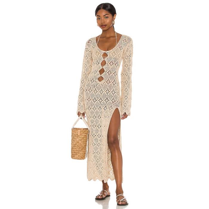 Tularosa 【 Tarik Maxi Dress Women Creme 】 御召しもの レディース