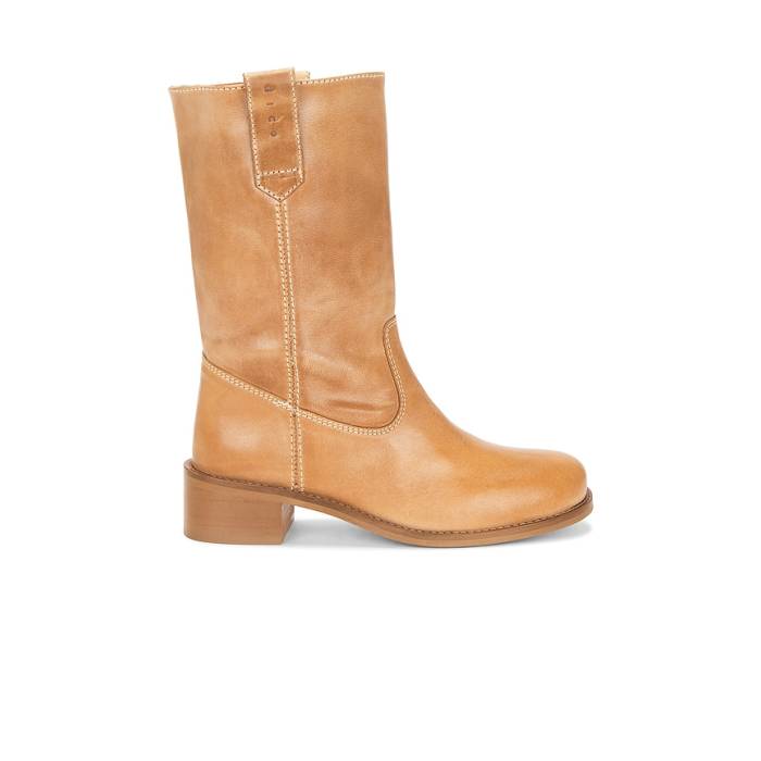 Dico Copenhagen 【 Julia Gaucho Boot Women Dark Tan 】 ブーツ レディース