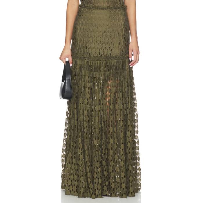 ウラ・ジョンソン Ulla Johnson 【 Aris Lace Maxi Skirt Women Pine 】 レディース