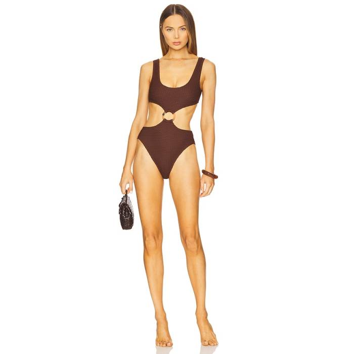 モンシー Montce 【 X Revolve Ky One Piece Swimsuit Women Chocolate 】 海水着 レディース