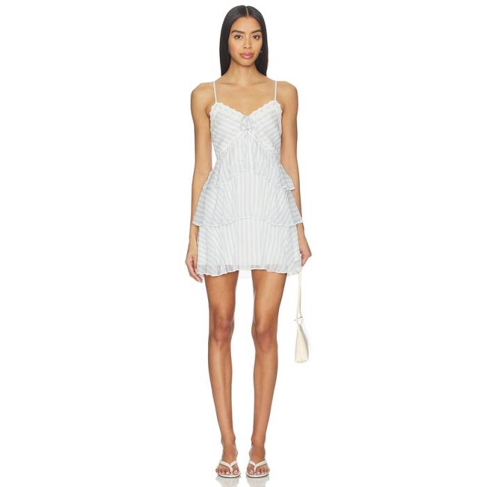 Loveshackfancy 【 Marlia Dress Women Lariat Blue 】 御召しもの レディース 青碧 青碧