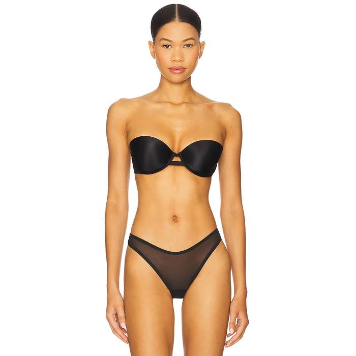 Negative Underwear 【 Glace Strapless Bra Women Black 】 レディース 黒いこと 黒いこと