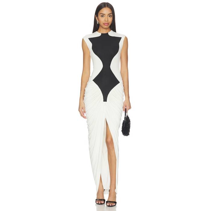 Et Ochs 【 Dion Dress Women Ivory \u0026Amp; Black 】 御召しもの レディース 象牙色 黒いこと 黒いこと