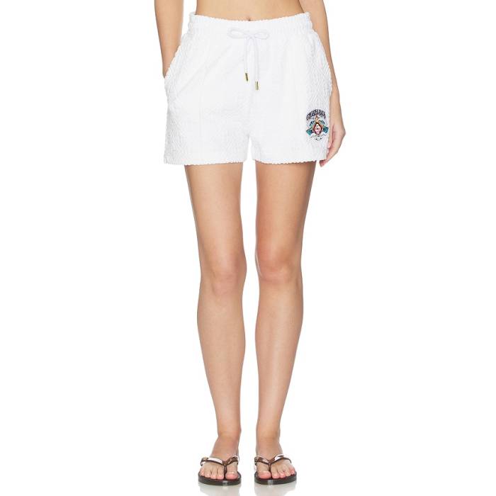 カサブランカ Casablanca 【 Waves Monogram Towelling Short Women White 】 レディース 白いこと 白いこと