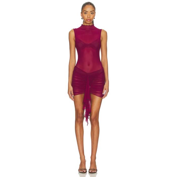 By.dyln 【 Tessa Mini Dress Women Plum 】 お召しもの レディース