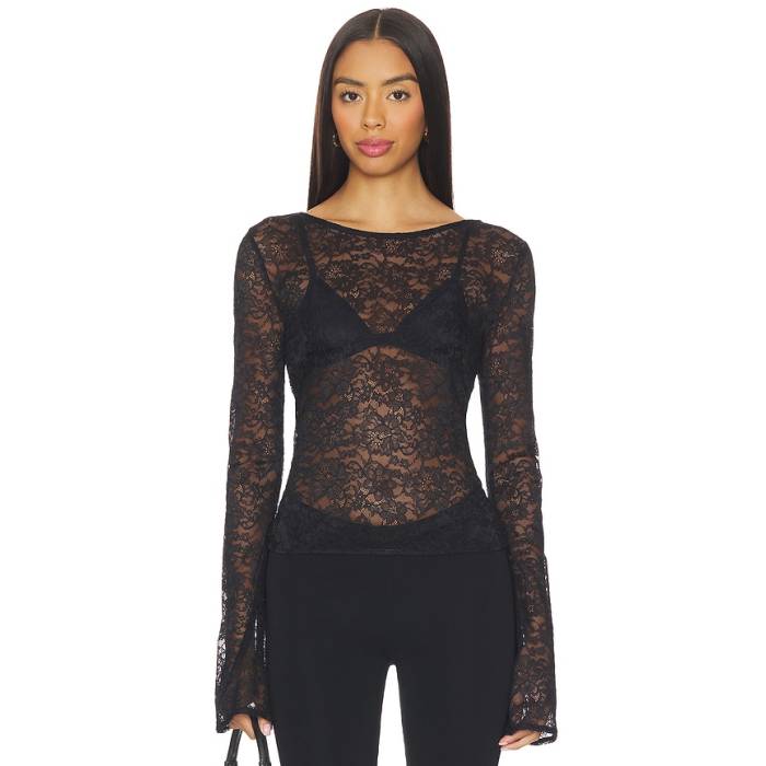 Lamarque 【 Amelia Top Women Black 】 レディース 黒いこと 黒いこと