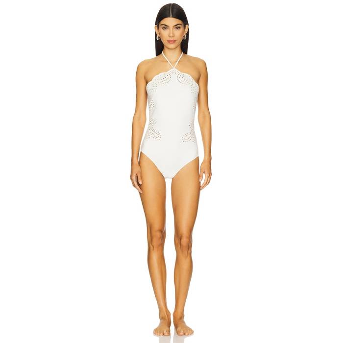 Simkhai 【 Nicolette Broderie Anglais One Piece Women White 】 レディース 白いこと 白いこと