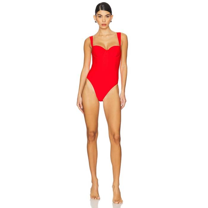 Simkhai 【 Kyle Bustier One Piece Women Fiery Red 】 レディース Red 赤・赤いこと