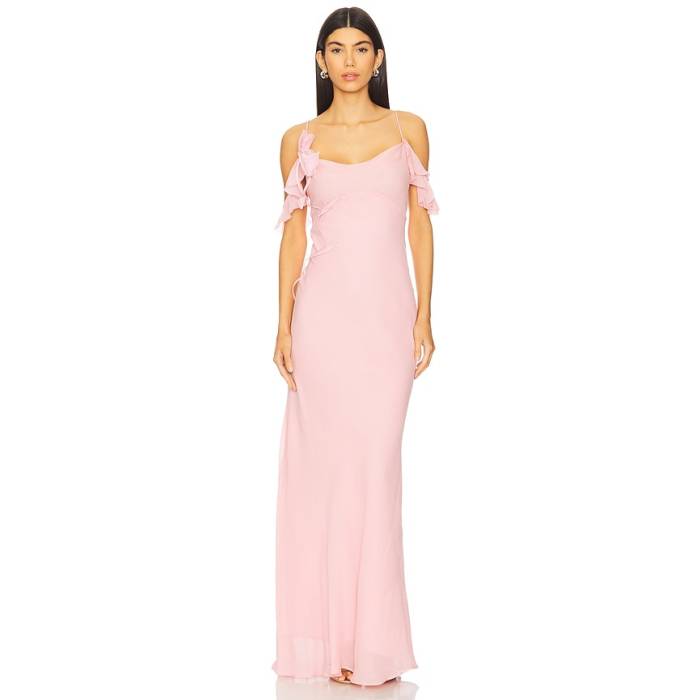 Self-Portrait 【 Georgette Flower Maxi Dress Women Pink 】 御召しもの レディース pink さくら色