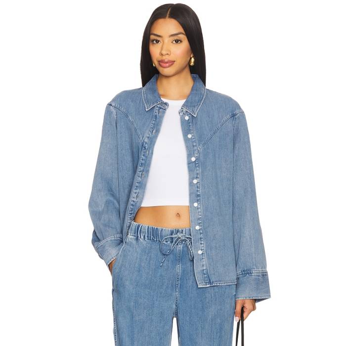 Samsoe Samsoe 【 Samos Shirt Women Denim Blue 】 レディース ジーンズ 青味 青み