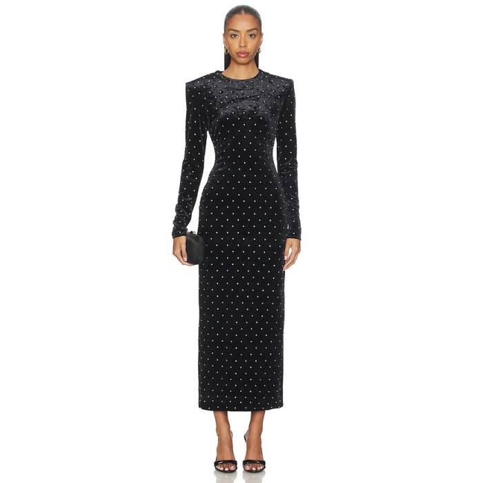 Ronny Kobo 【 Cosma Dress Women Black Silver 】 御召しもの レディース 黒いこと 黒いこと Silver しろがね色・しろがね色
