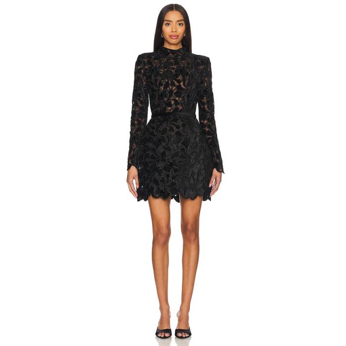 Nadine Merabi 【 Lydia Dress Women Black 】 御召しもの レディース 黒いこと 黒いこと