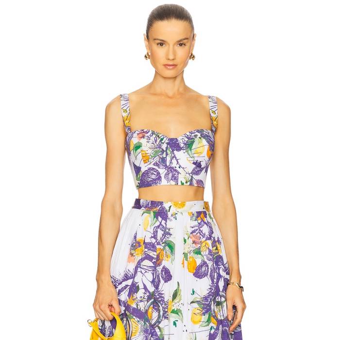 Falguni Shane Peacock 【 X Revolve Structured Bralette Women Blue Tropical 】 レディース 青碧 青碧