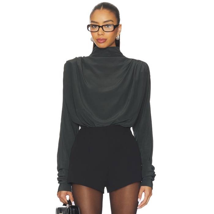 Eaves 【 Saeunn Drape Neck Blouse Women Caviar 】 レディース
