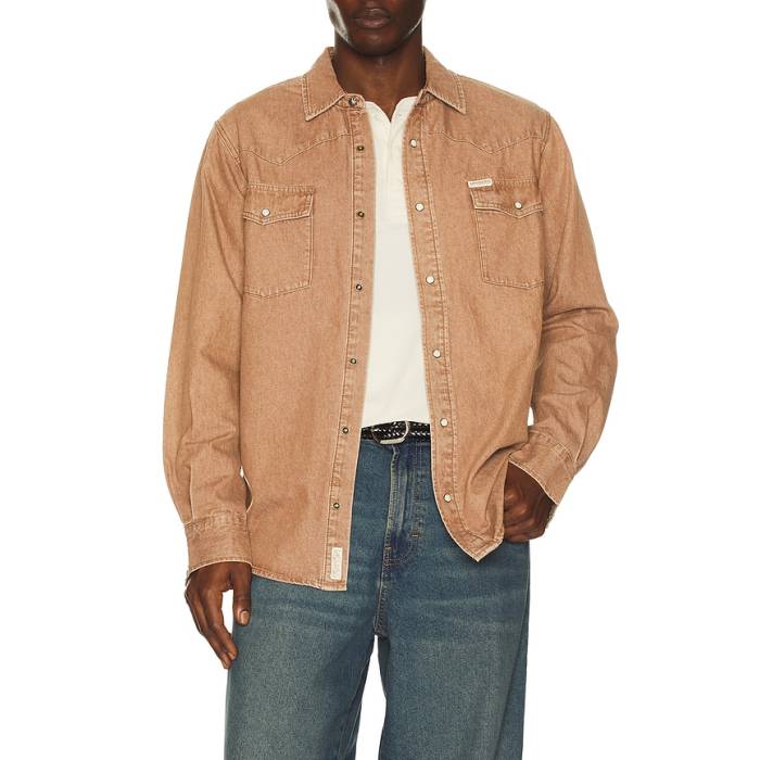 Sendero Provisions Co. 【 The Wyatt Pearl Snap Shirt Men Faded Brown 】 パール メンズ 赤銅色 赤銅色