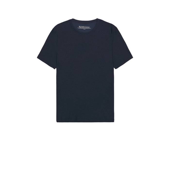 ビヨンドヨガ Beyond Yoga 【 Always Beyond Crew Tee 2.0 Men Nocturnal Navy 】 クルー Tシャツ メンズ 紺色 ネイビー｜スニケス