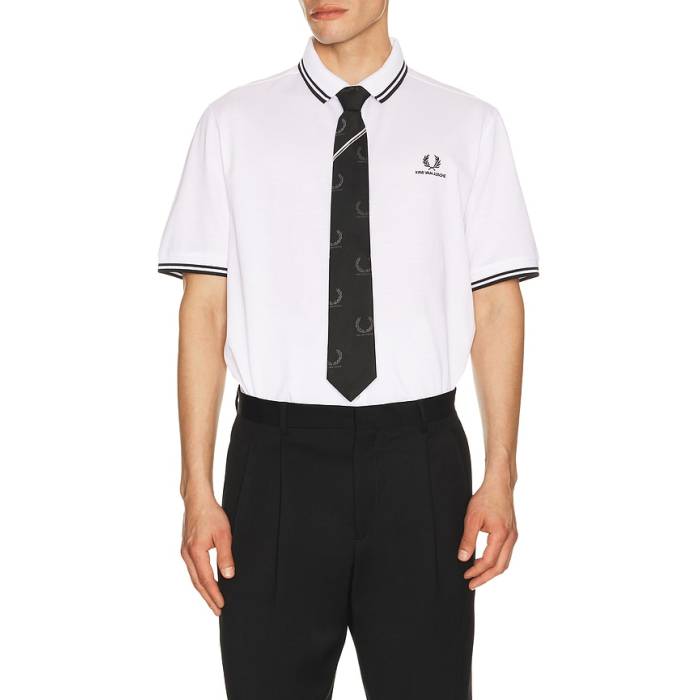 フレッドペリー Fred Perry 【 X Kris Van Assche Pique Shirt Men White 】 メンズ 白いこと 白いこと