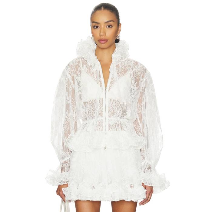Aknvas 【 Elisa Lace Jacket Women Ivory 】 Jacket 上衣 レディース 象牙色