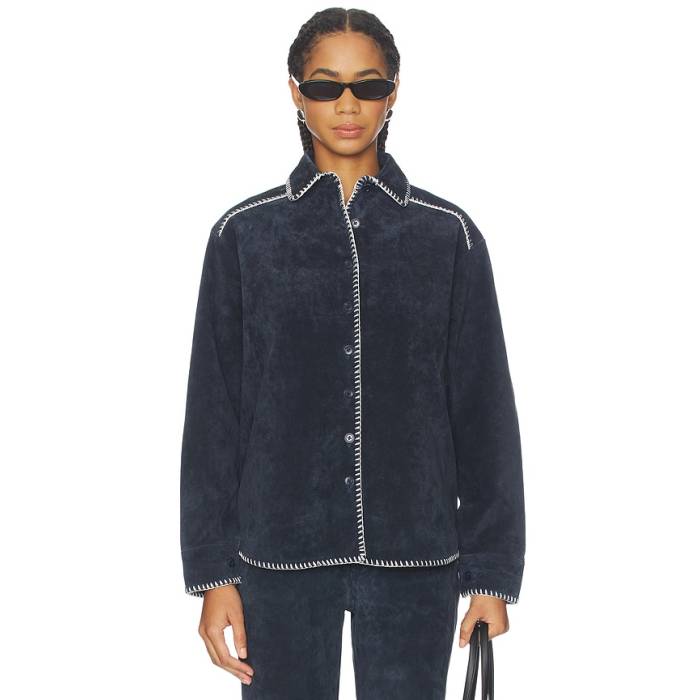 Still Here 【 Western Shirt Women Navy Suede 】 ウェスタン レディース 紺色 米国海軍 スエード・スウェード