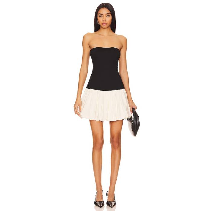 Lovers And Friends 【 X Anja Dujakoviu0107 Mac Mini Dress Women Black \u0026Amp; Ivory 】 お召しもの レディース 黒いこと 黒いこと 象牙色