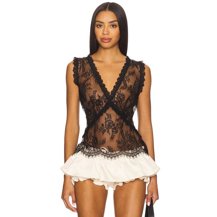 Aknvas 【 Ash Lace Top Women Black 】 レディース 黒色 ブラック｜スニケス