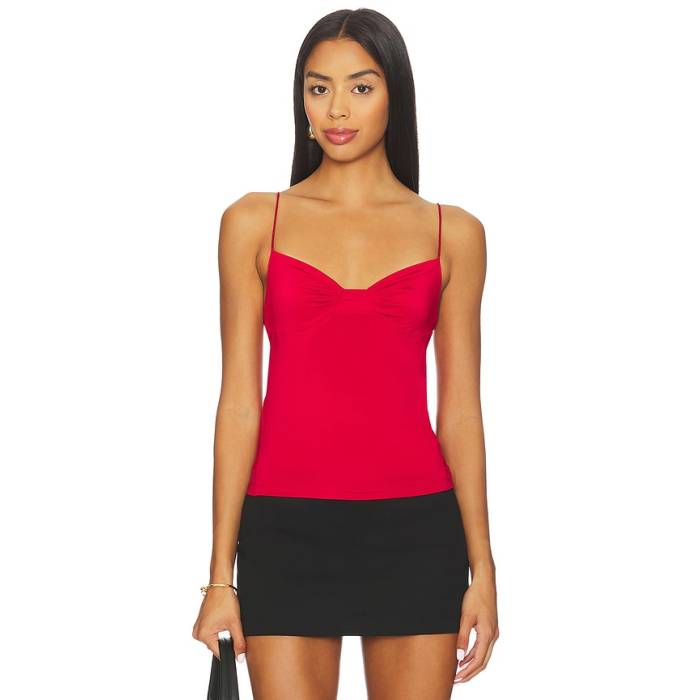 フリーピープル Free People 【 My Way Triangle Cami Women Deep Cherry 】 レディース ディープ タンクトップ-トップス-レディースファッション