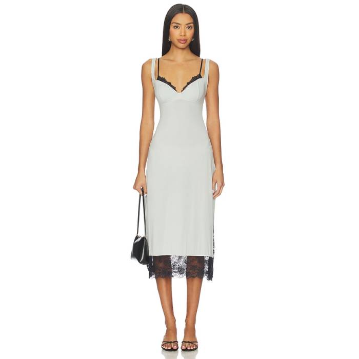フリーピープル Free People 【 X Intimately Fp Party Crasher Midi Slip Dress Women Smoke Grey 】 お召しもの レディース 薄墨色 薄墨色