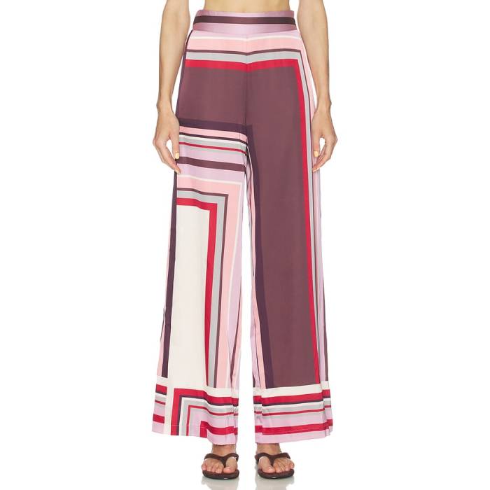 Misa Los Angeles 【 Izzie Pant Women Chocolate Geo Stripe 】 ズボン下 レディース Stripe 縞模様