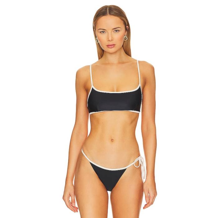 Tularosa 【 Kacia Top Women Black \u0026Amp; Ivory 】 レディース 黒いこと 黒いこと 象牙色