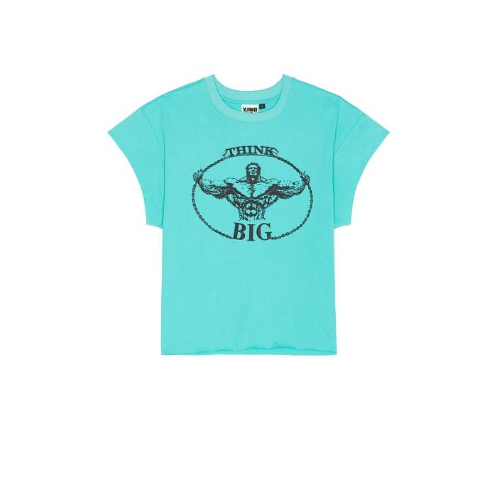 Y,Iwo 【 Think Big Cap Sleeve Tee Men Teal &Amp; Black 】 キャップ 帽子 Sleeve スリーブ Tシャツ メンズ 黒色 ブラック|スニケス