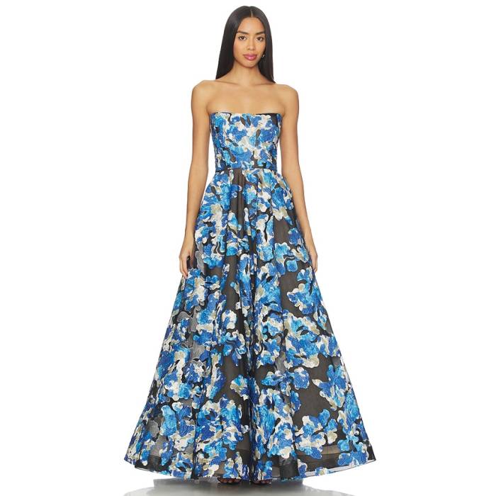Bronx And Banco 【 Cassandra Maxi Dress Women Blue Multi 】 御召しもの レディース 青碧 青碧