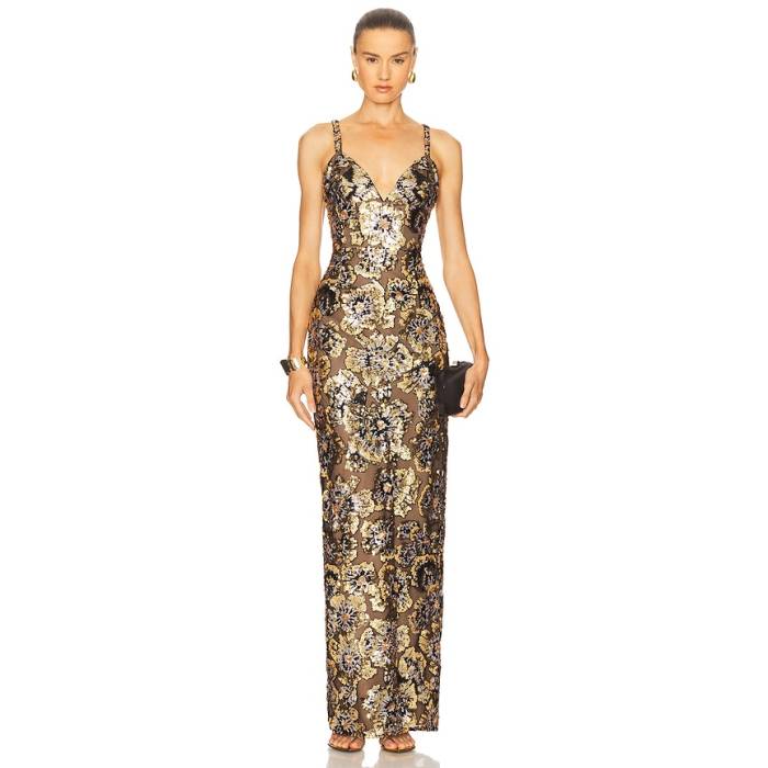 Bronx And Banco 【 Allegra Sequin Gown Women Gold Multi 】 アレグラ レディース ゴールド｜スニケス