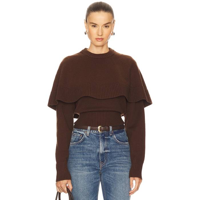 Ronny Kobo 【 Evian Knit Top Women Brown 】 編み物 レディース 赤銅色 赤銅色