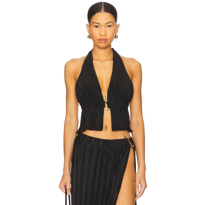 4Th \u0026 Reckless 【 Daisy Halter Neck Detail Top Women Black 】 レディース 黒いこと 黒いこと トップス-タンクトップ-レディースファッション
