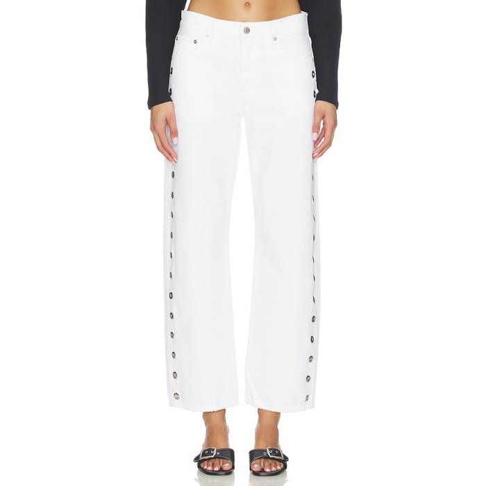 Pistola 【 Lexi Mid Rise Bowed Straight Jeans Women Vivid White 】 ミッド ライズ ジーンズ レディース 白色 ホワイト|スニケス