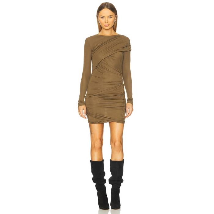 Isabel Marant Etoile 【 Denise Dress Women Khaki 】 お召しもの レディース カーキ