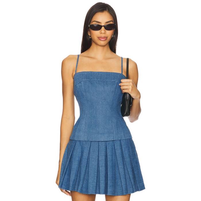 Lovers And Friends 【 Simone Top Women Denim Blue 】 レディース デニム 青色 ブルー｜スニケス 30,485円