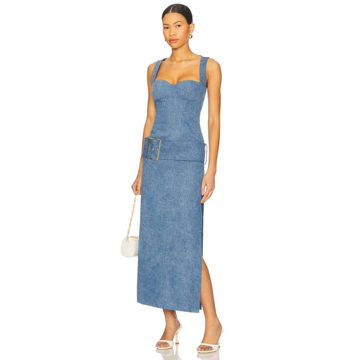 Rowen Rose 【 Abito Dress Women Denim 】 お召しもの レディース ジーンズ