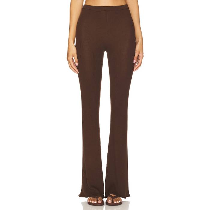 Eaves 【 Bailee Rib Pant Women Chocolate Brown 】 ズボン下 レディース 赤銅色 赤銅色