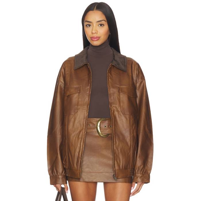 ショウミーユアムームー Show Me Your Mumu 【 Maverick Bomber Jacket Women Chestnut Brown 】 Jacket 上衣 レディース 赤銅色 赤銅色