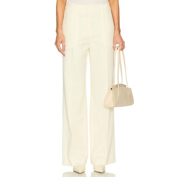 Courtney Zheng 【 Leon Undone Edge Pants Women Cream 】 レディース 皮膚軟化剤