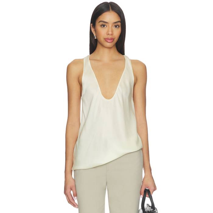 Eaves 【 Vivian Silk Top Women Ivory 】 レディース 象牙色