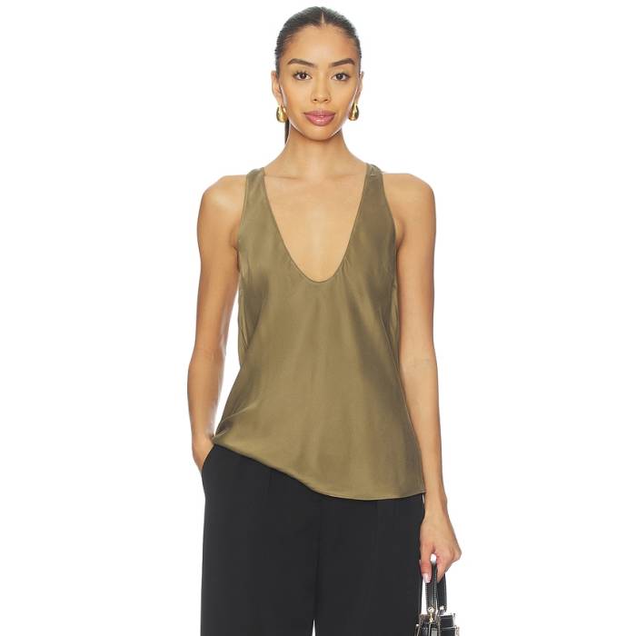 Eaves 【 Vivian Silk Top Women Capers 】 レディース