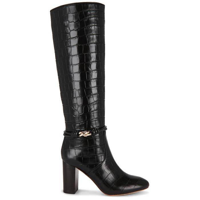 ロフラーランドール Loeffler Randall 【 Goldy Knee High Boot Women Ebony Croc Leather 】 ハイ ブーツ レディース レザー|スニケス