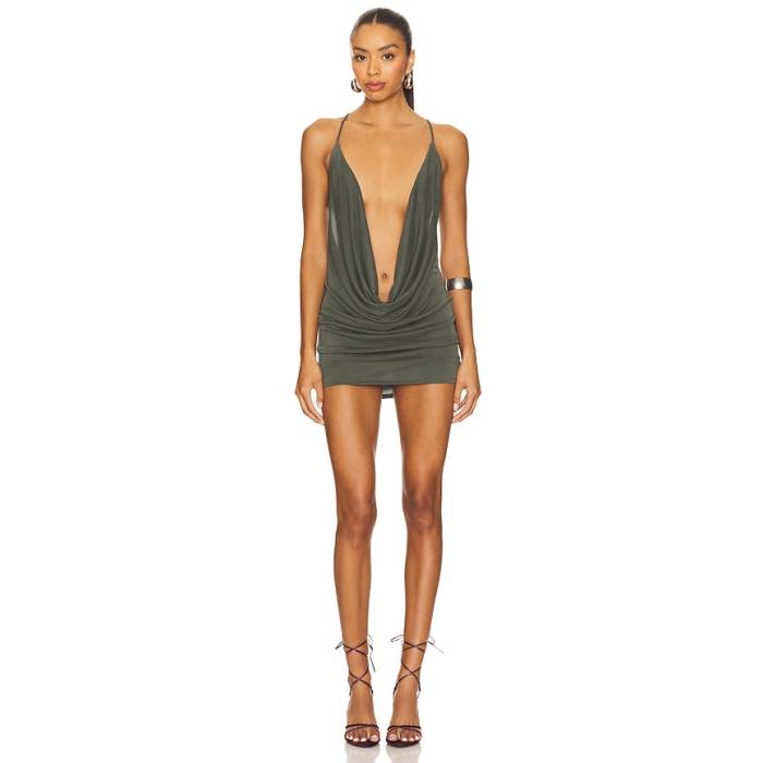 ジェイディッドロンドン Jaded London 【 Draped Cupro Dress Women Grey 】 お召しもの レディース 薄墨色 薄墨色