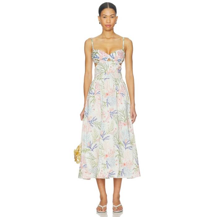Patbo 【 Seaweed Flutter Midi Dress Women Off White 】 御召しもの レディース 白いこと 白いこと