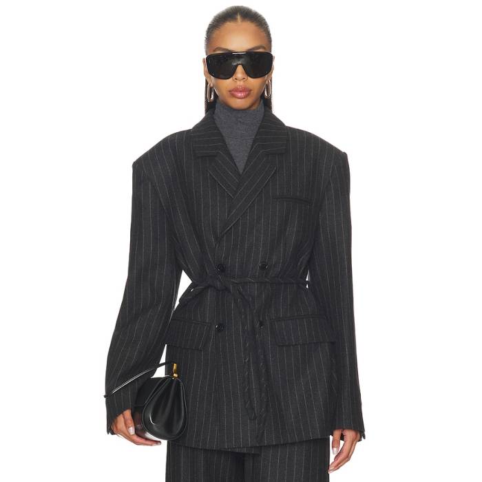 ナヌーシュカ Nanushka 【 Osono Blazer Women Black \u0026Amp; Grey 】 ブレイザー レディース 黒いこと 黒いこと 薄墨色 薄墨色