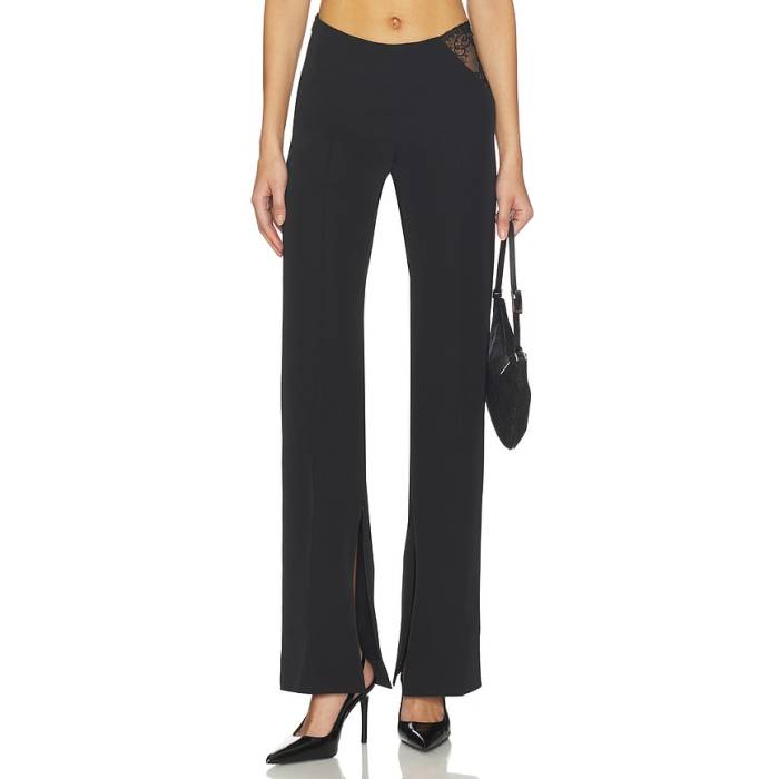 Vaillant 【 Lace Hip Cut Out Straight Leg Women Black 】 レディース 黒いこと 黒いこと